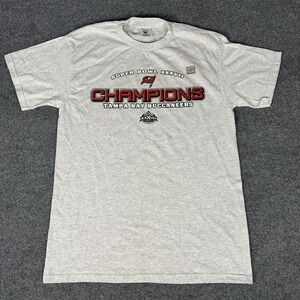 Vintage Tampa Bay Buccaneers Super Bowl XXXVII Champions T-Shirt Mens M Gray Y2K